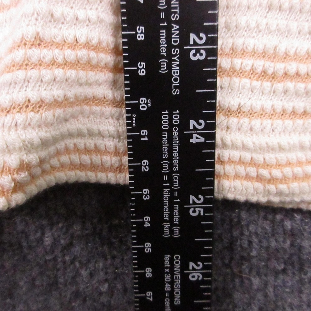 BDG Polo Shirt Mens Large Beige Stripe Textured Knit Relaxed Fit Casual - Picture 5 of 5